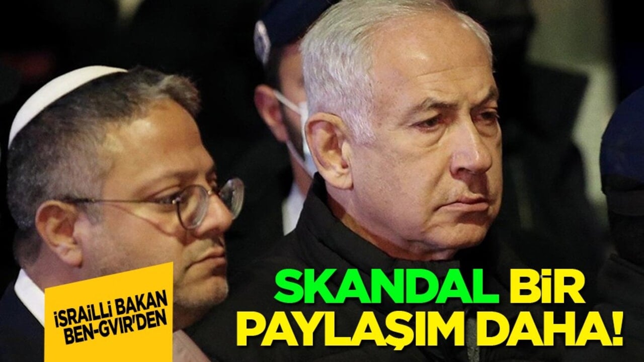 Skandal bir paylaşım daha: İsrailli Bakan Ben-Gvir'e tepki yağdı... Terör mahkumu şartlarında tutulacaklar