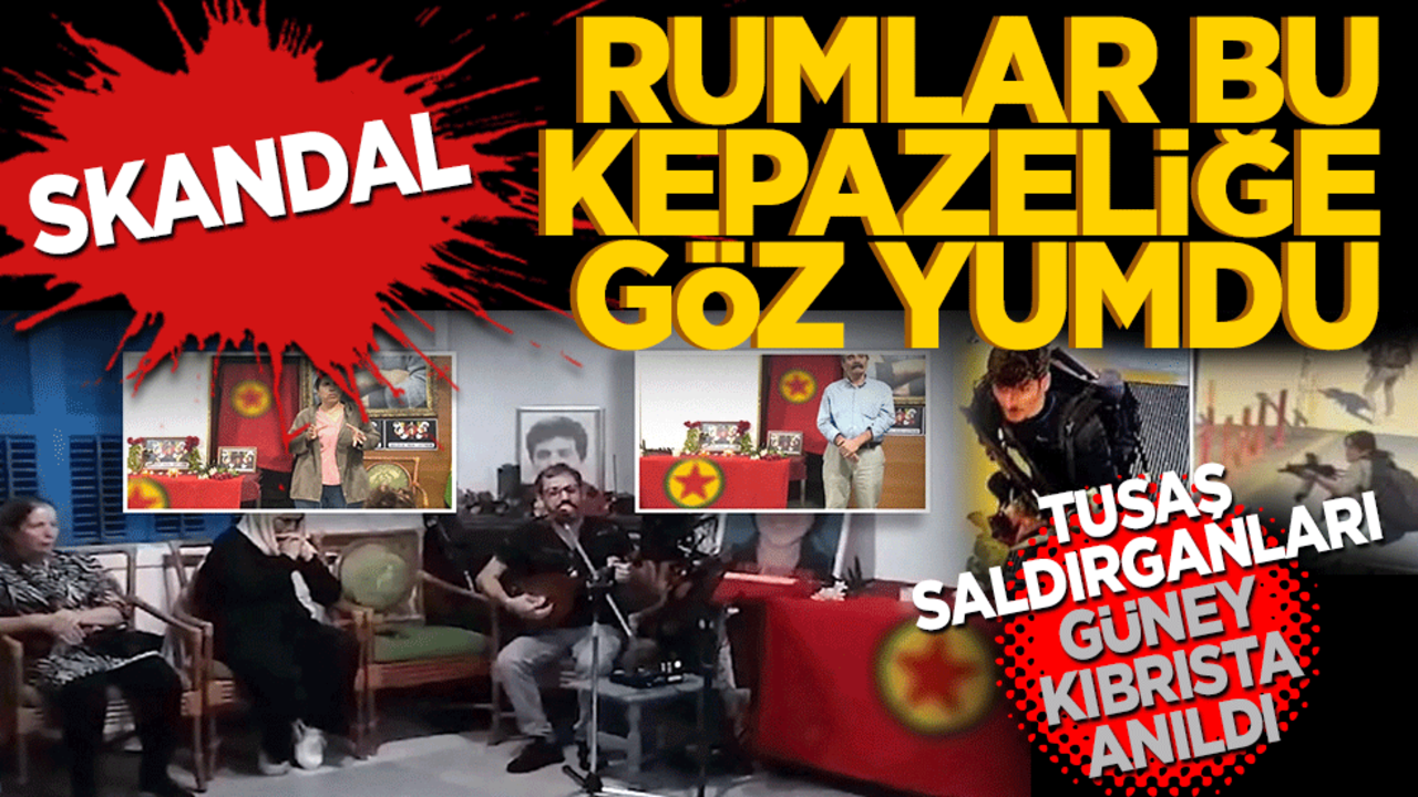 SKANDAL!!! RUMLAR BU KEPAZELİĞE GÖZ YUMDU! TUSAŞ saldırganları Güney Kıbrıs’ta anıldı