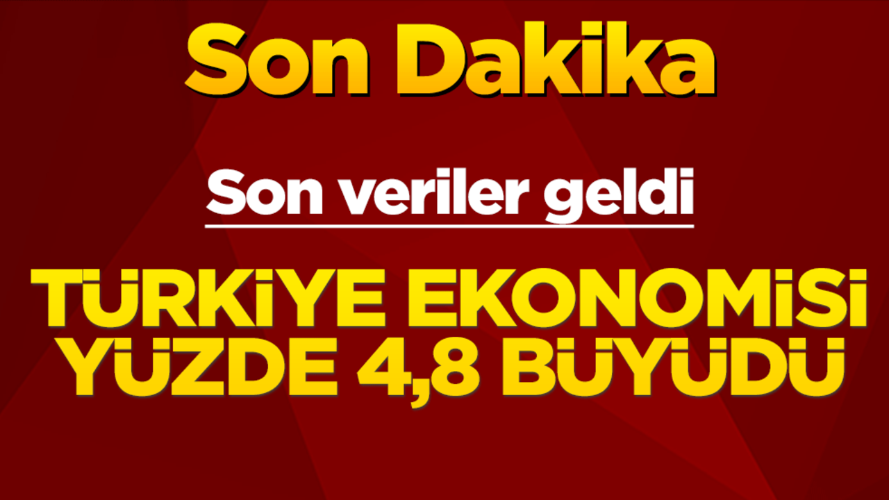 Son rakamlar geldi: Türkiye ekonomisi yüzde 4,8 büyüdü