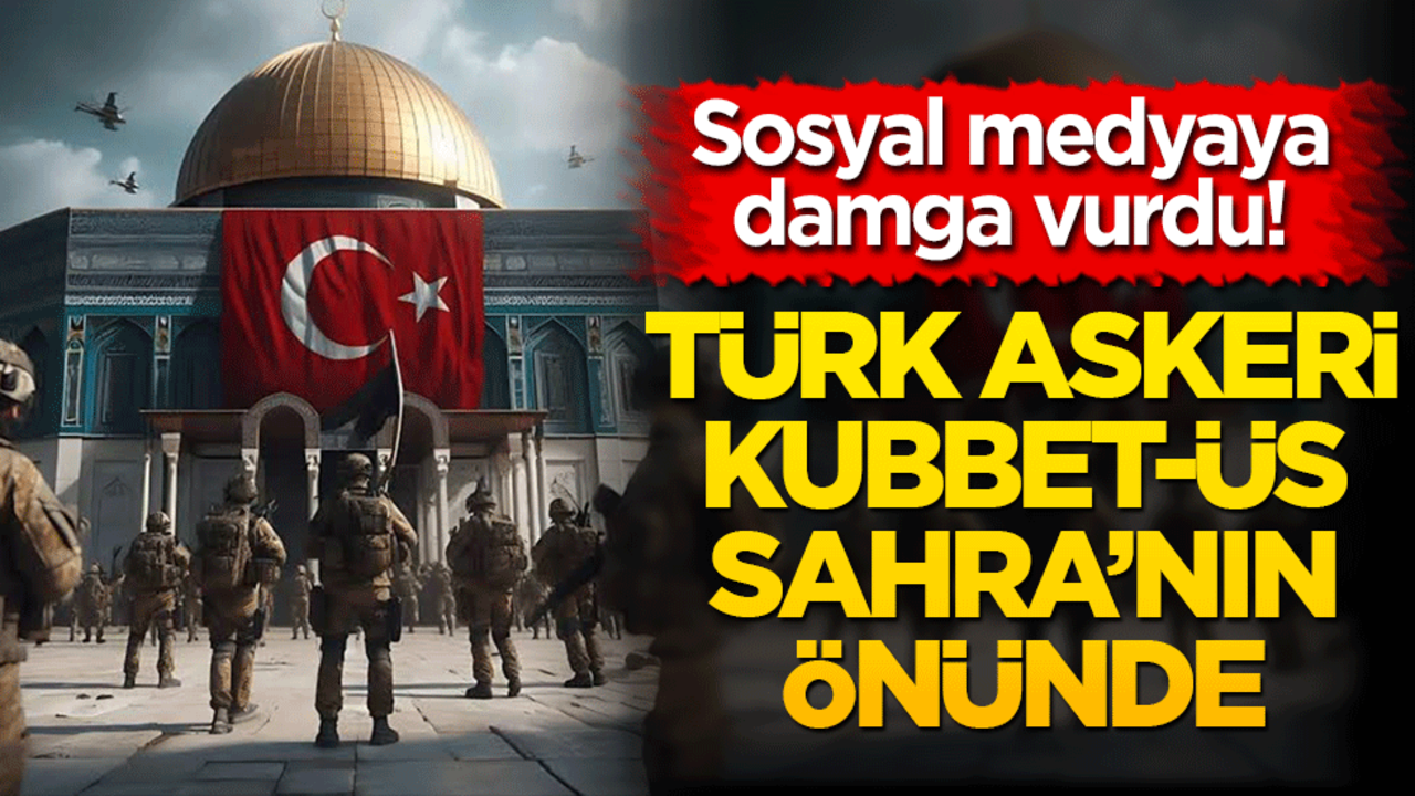 Sosyal medyaya damga vurdu! Türk askeri Kubbet-üs Sahra'nın önünde