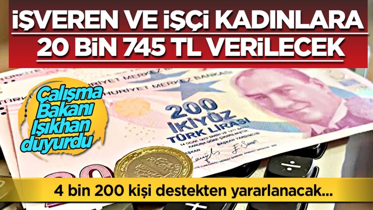 Sosyal yardım: İşveren ve işçi kadınlara 20 bin 745 TL verilecek! Nasıl başvurulur?