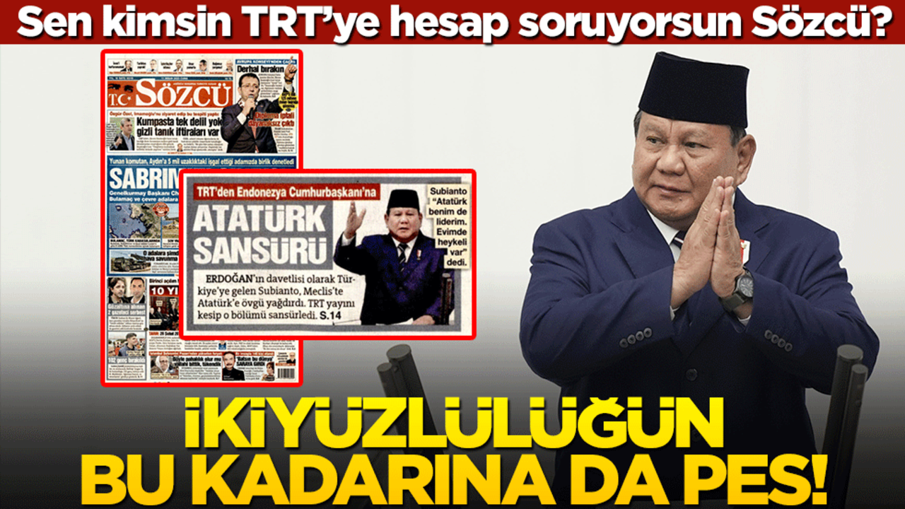 Sözcü’den görülmemiş ikiyüzlülük! Kendisi yapmadı ama TRT’ye çamur attı