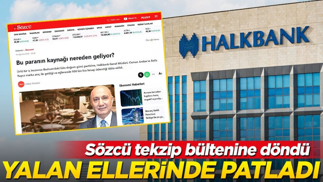 Sözcü'nün yalanı elinde patladı! Halkbank hakkındaki iftira dolu haberi için tekzip yayımladı