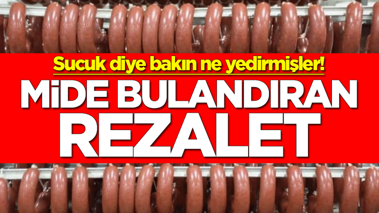Sucuk diye bakın ne yedirmişler! Mide bulandıran rezalet