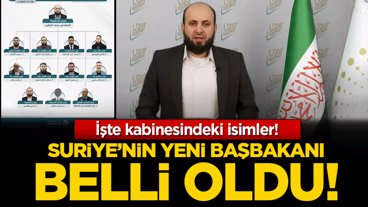 Suriye'nin yeni başbakanı belli oldu!