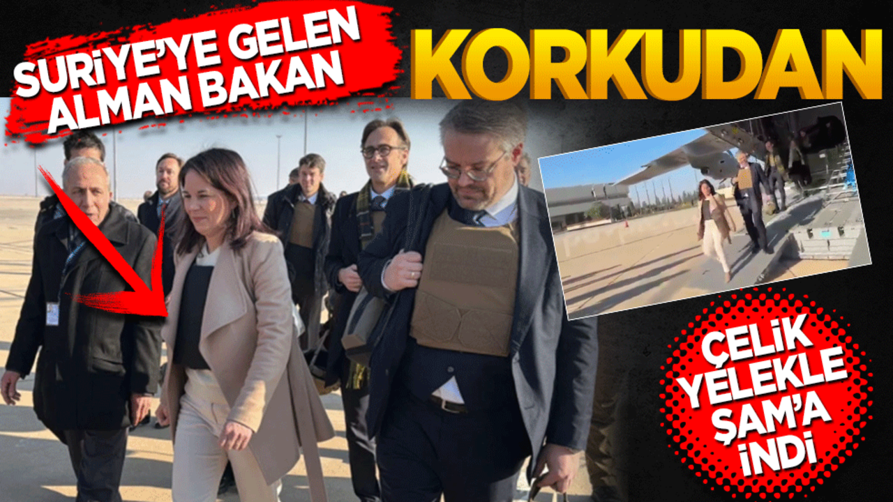 Suriye’ye gelen Alman bakan korkudan çelik yelekle Şam’a indi