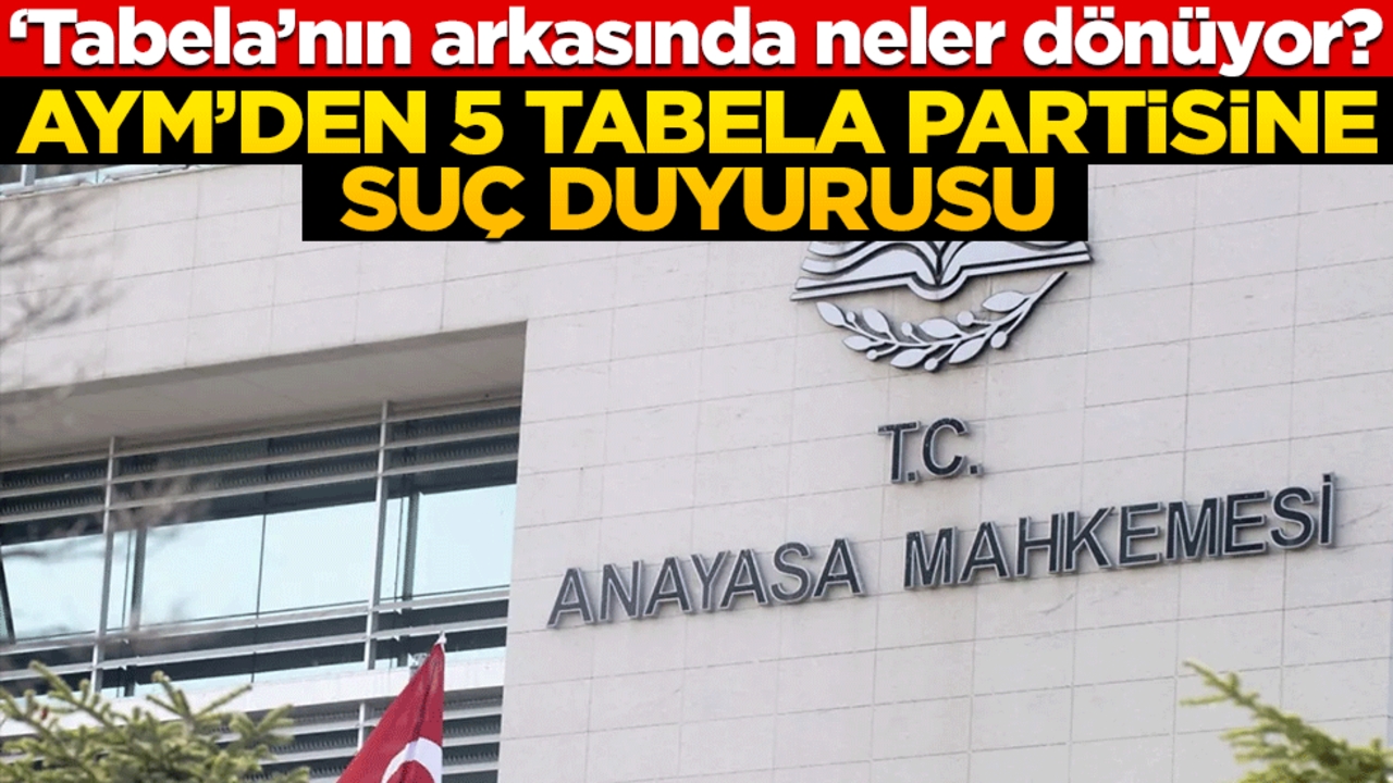 ‘Tabela’nın arkasında neler dönüyor? AYM’den 5 tabela partisine suç duyurusu