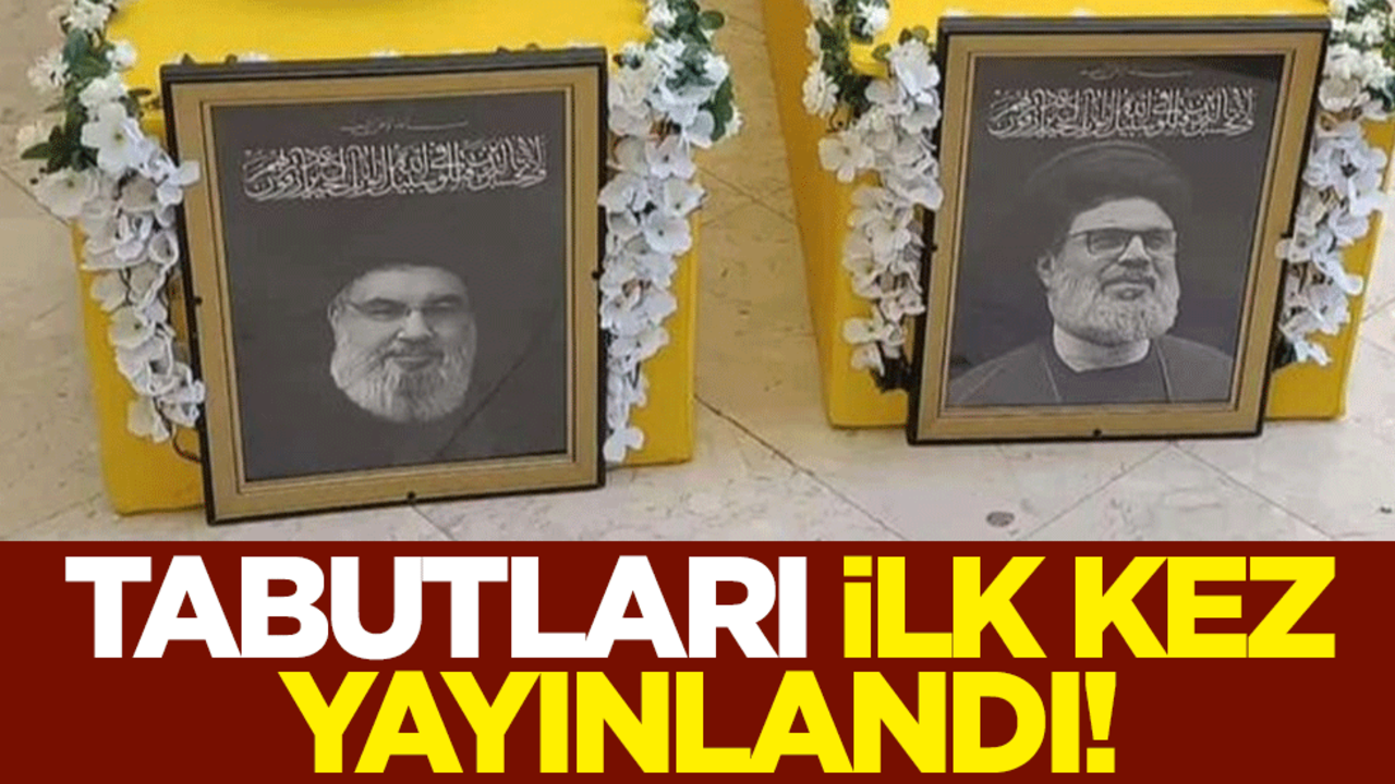 Tabutları ilk kez yayınlandı! Nasrallah için Beyrut'ta cenaze töreni