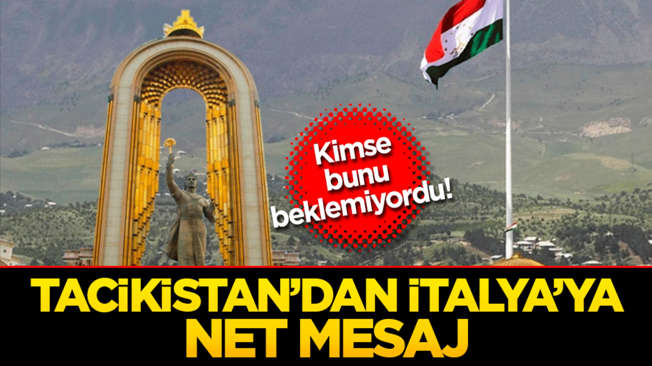 Tacikistan'dan İtalya’ya net mesaj! Her alanda işbirliğine hazırız