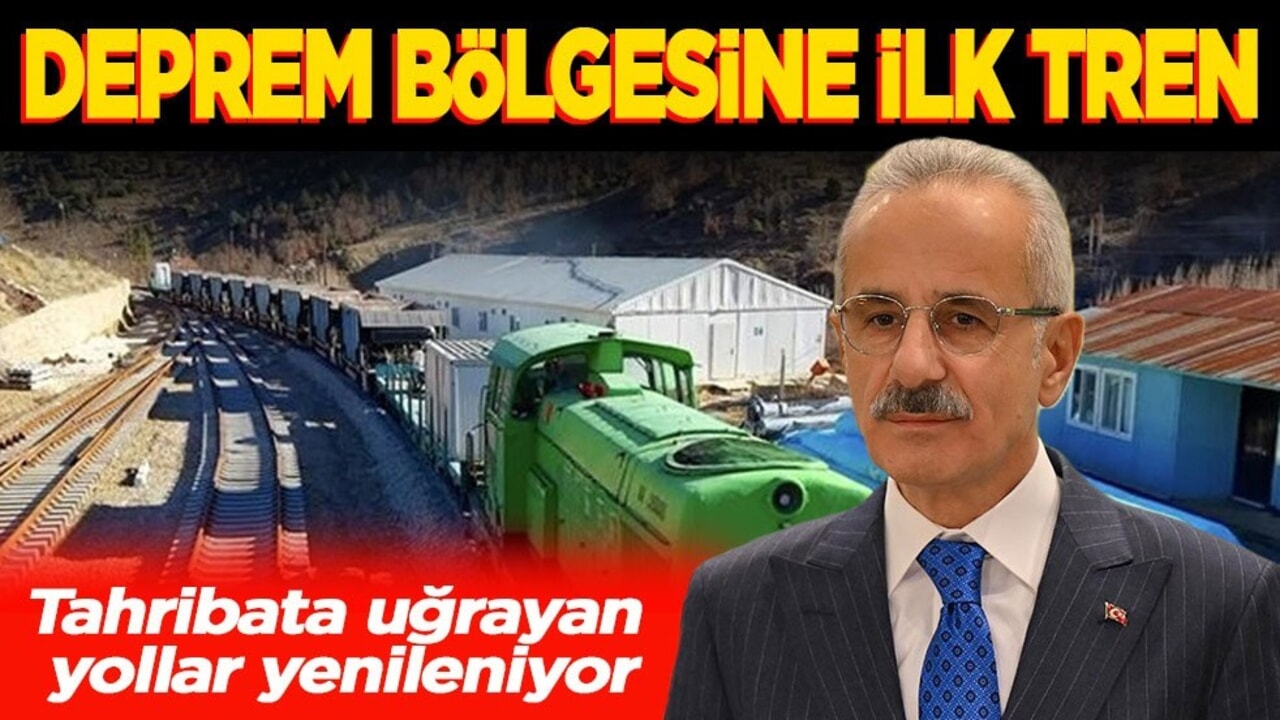 Tahribata uğrayan yollar yenileniyor! Deprem bölgesine ilk tren yola çıktı