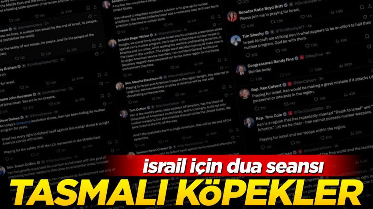 Tasmalı köpekler… İsrail’in muzaffer olması için hep bir ağızdan dua ettiler!