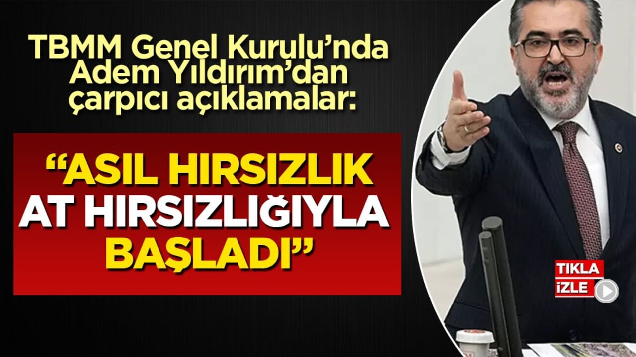 TBMM Genel Kurulu’nda Adem Yıldırım’dan çarpıcı açıklamalar: "Asıl hırsızlık at hırsızlığıyla başladı"