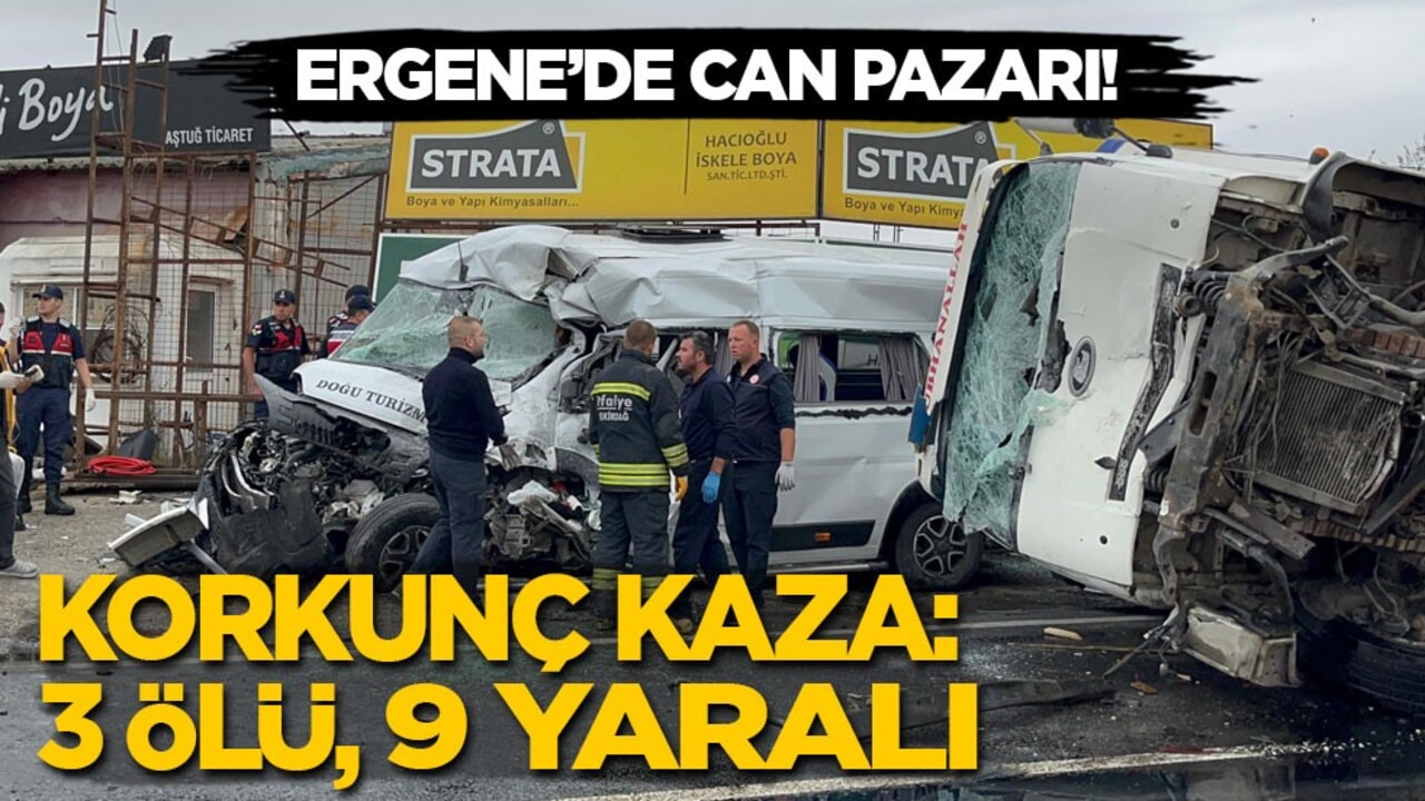 Tekirdağ'da korkunç kaza! Çok sayıda ölü ve yaralı var
