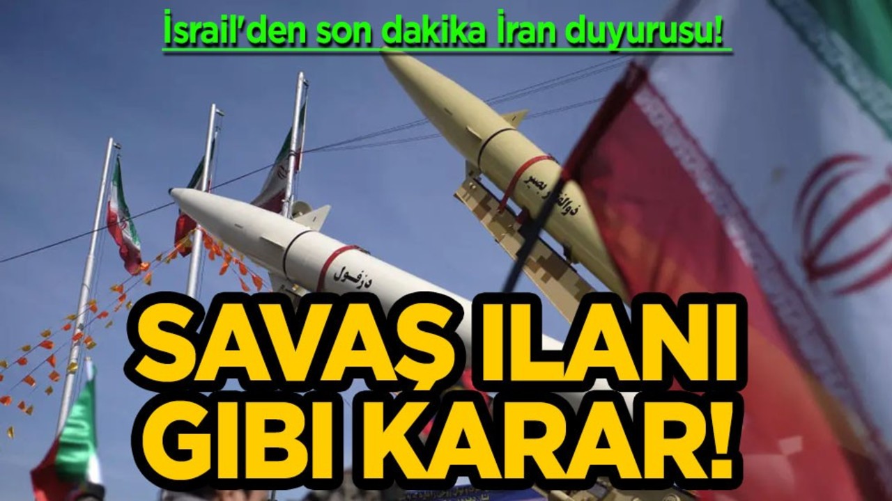 Terör devleti İsrail ve İran peş peşe duyurdu... Savaş ilanı gibi karar: Karşı çıktı, acı verici olacak!