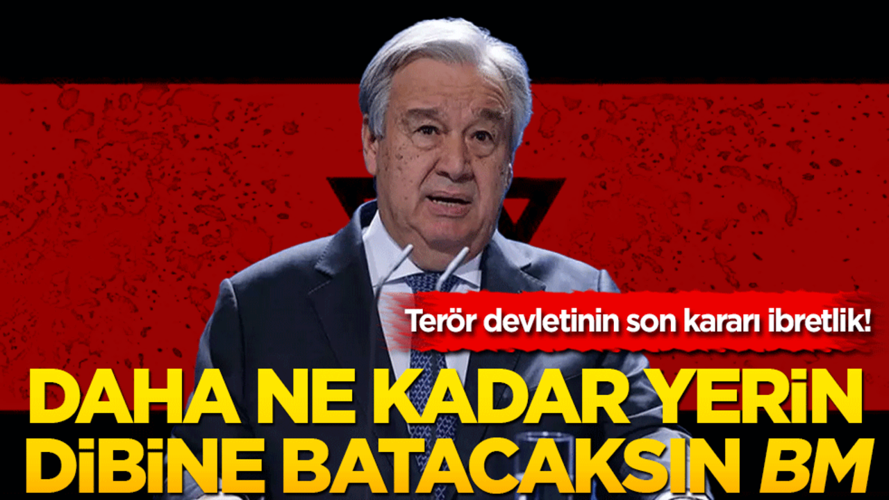 Terör devletinin son kararı ibretlik! Daha ne kadar yerin dibine batacaksın bm