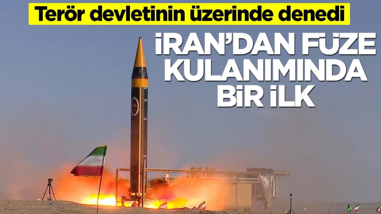 Terör devletinin üzerinde denedi! İran'dan füze kullanımında bir ilk