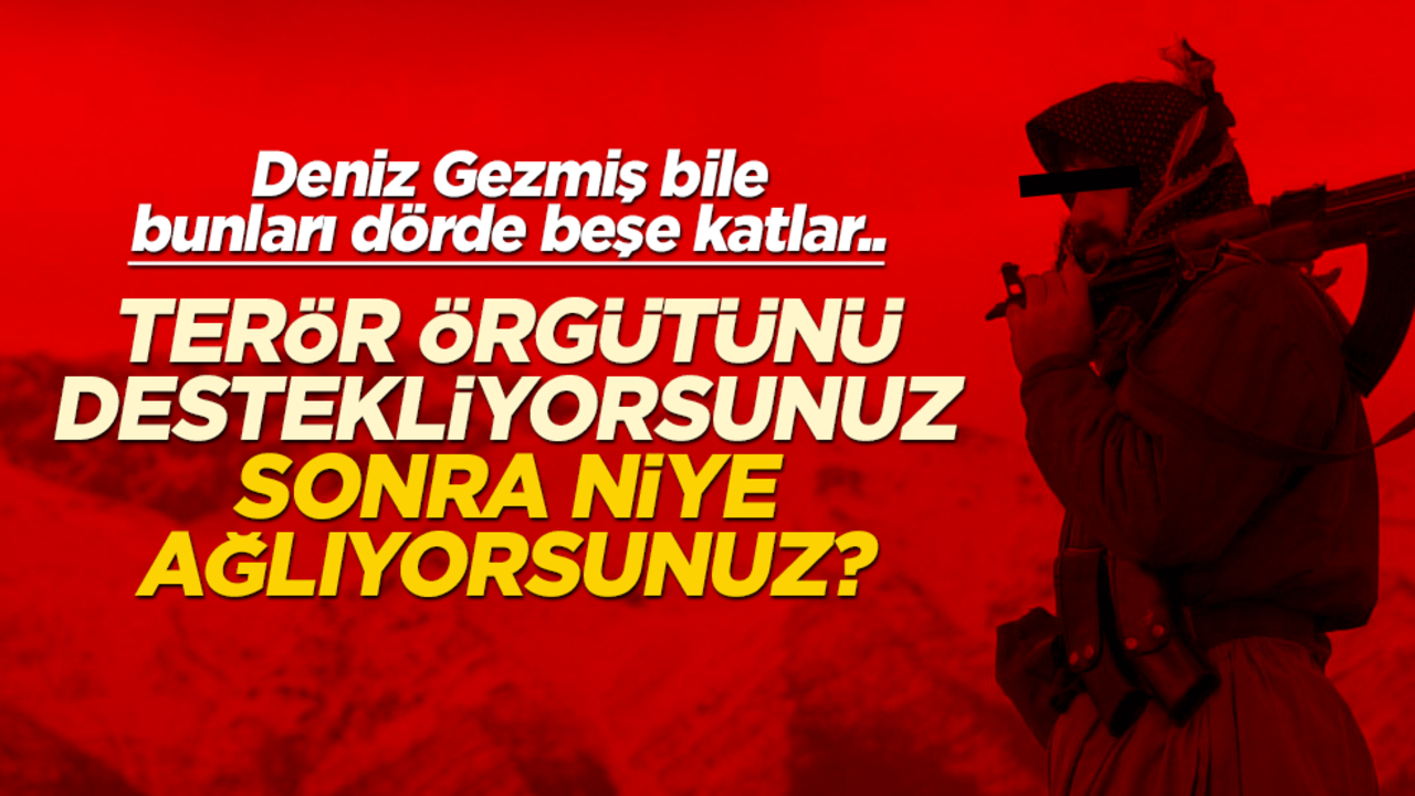 Terör örgütünü destekliyorsunuz, sonra niye ağlıyorsunuz?