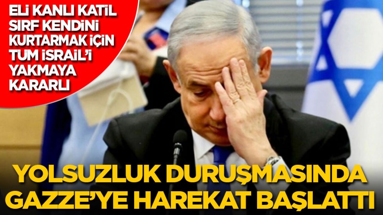 Teröristbaşının tek derdi siyasi geleceği: Yolsuzluk duruşmasında Gazze'ye yeni harekat başlattı!