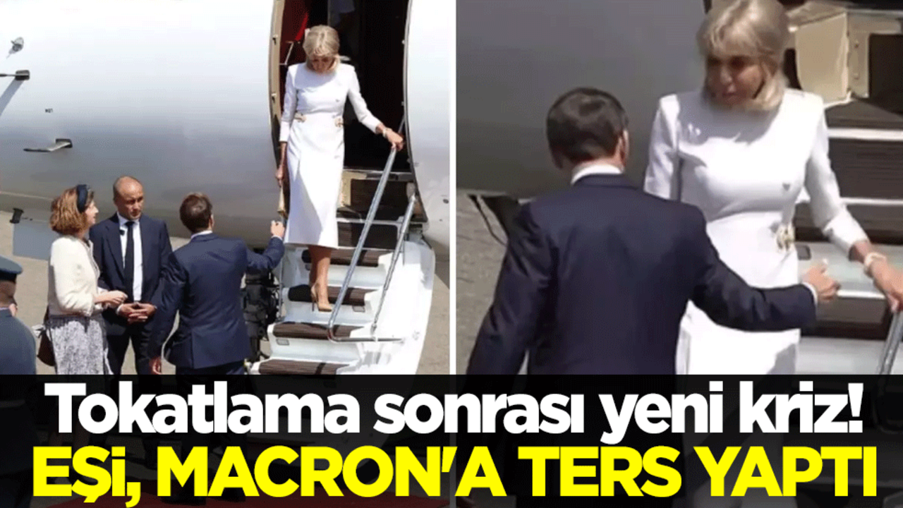 Tokatlama sonrası yeni kriz! Eşi, Macron'a ters yaptı
