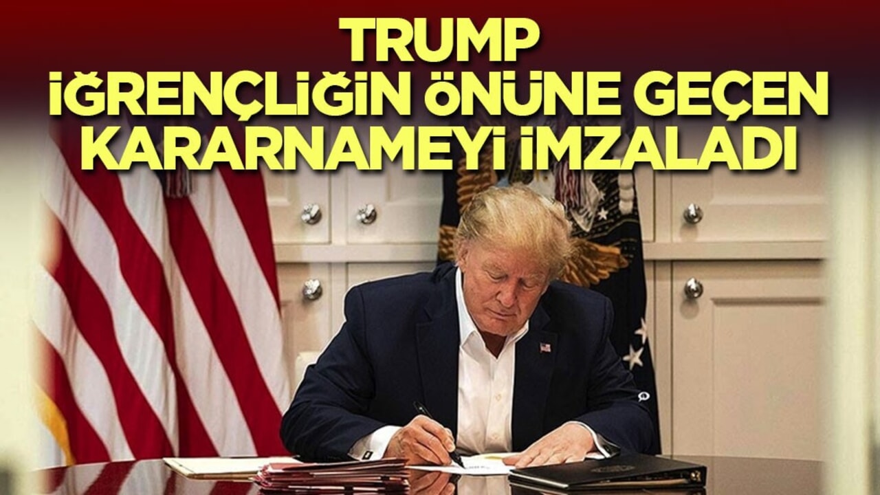Trump, iğrençliğin önüne geçen kararnameyi imzaladı