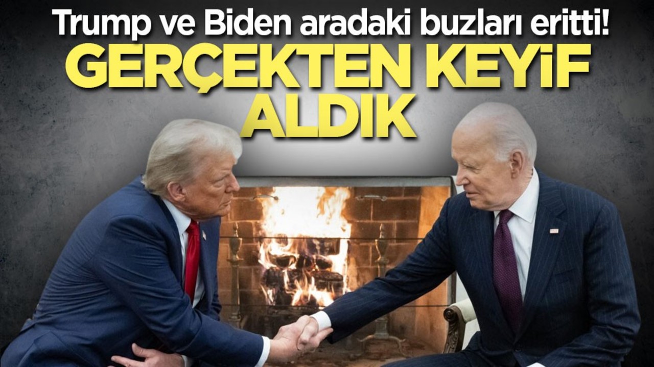 Trump ve Biden aradaki buzları eritti! Gerçekten keyif aldık