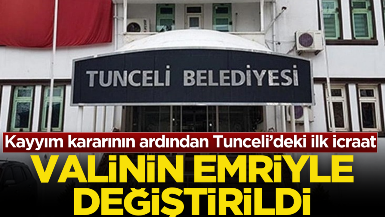 Tunceli Valisinin ilk icraatı takdir topladı!