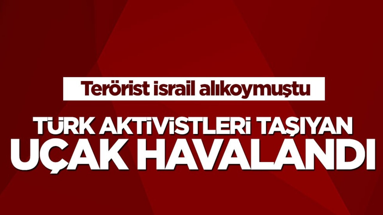 Türk aktivistleri taşıyan uçak İstanbul'a gelmek üzere havalandı