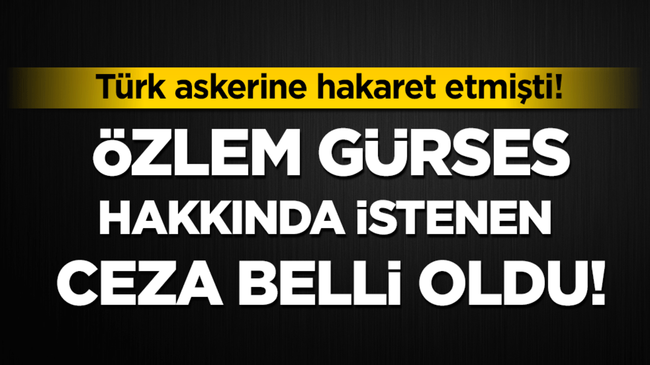 Türk askerine hakaret etmişti: Özlem Gürses hakkında istenen ceza belli oldu!