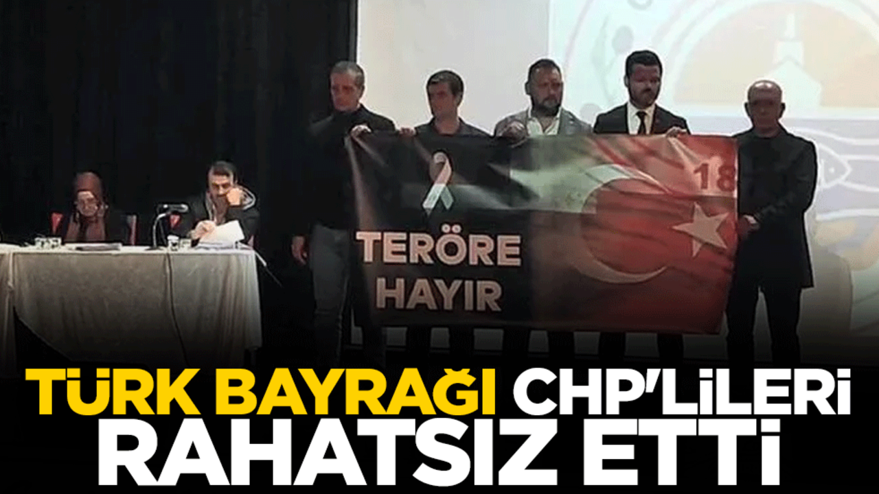 Türk bayrağı CHP'lileri rahatsız etti