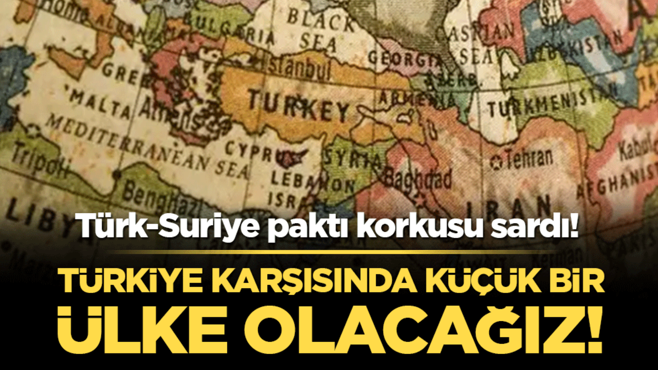 Türk-Suriye paktı korkusu sardı: Türkiye karşısında küçük bir ülke olacağız...