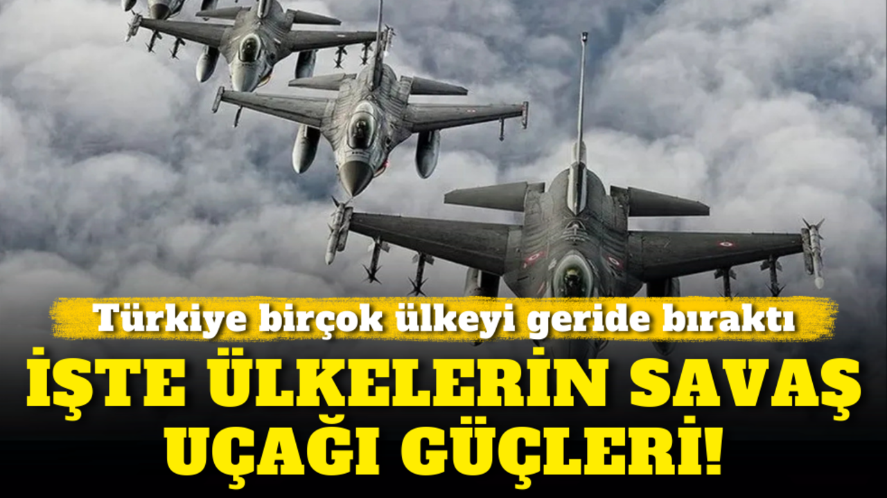 Türkiye birçok ülkeyi geride bıraktı: İşte ülkelerin savaş uçağı güçleri!