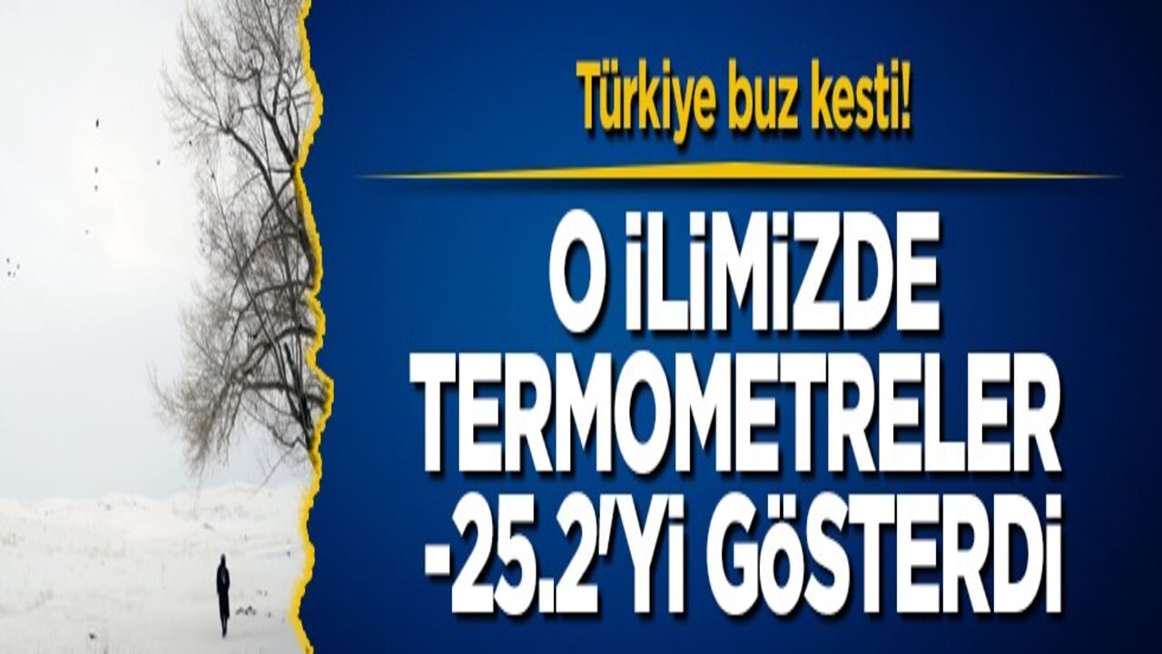 Türkiye buz kesti! O ilimizde termometreler -25.2'yi gösterdi