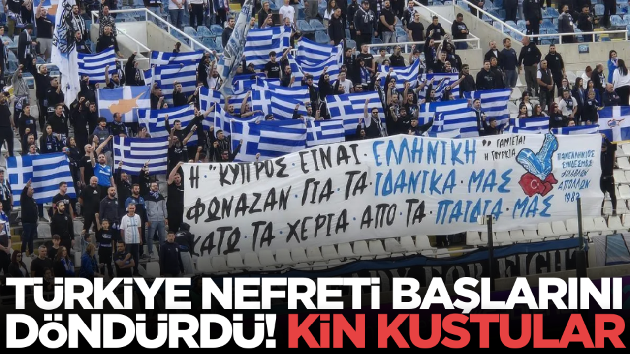 Türkiye nefreti başlarını döndürdü! Stadyumda alçak pankart