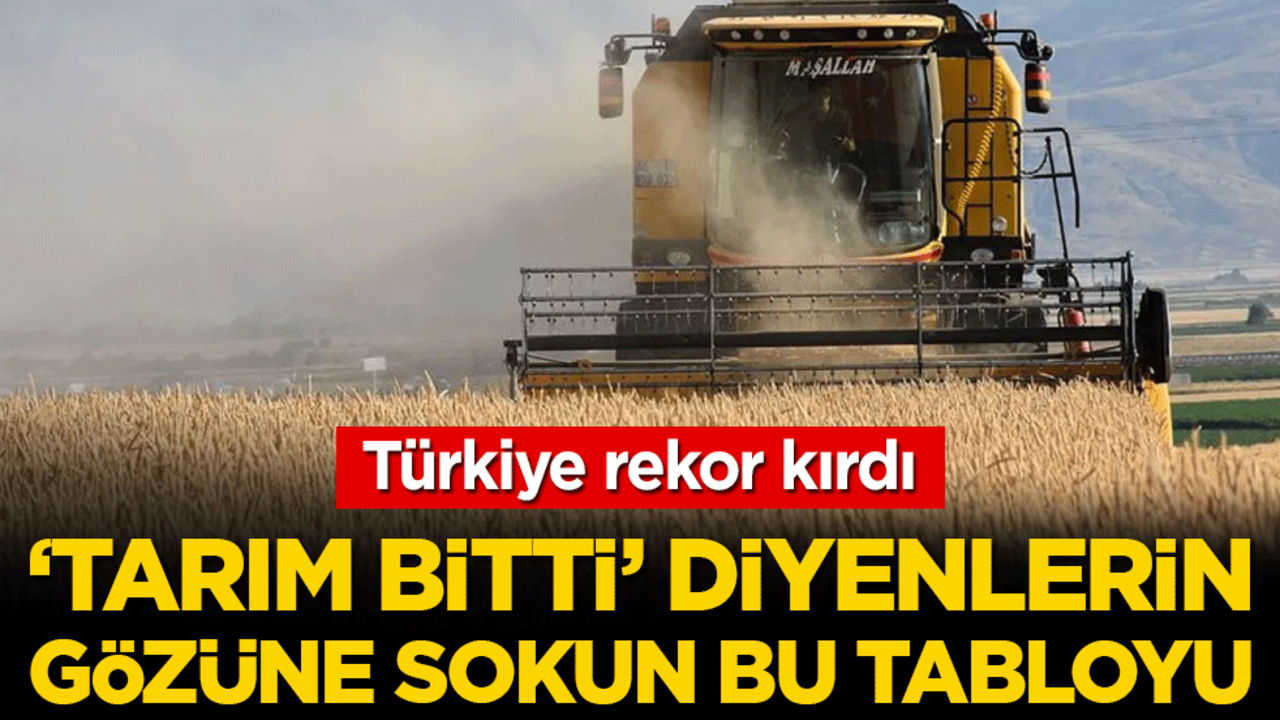 Türkiye rekor kırdı: 'Tarım bitti' diyenlerin gözüne sokun bu tabloyu!