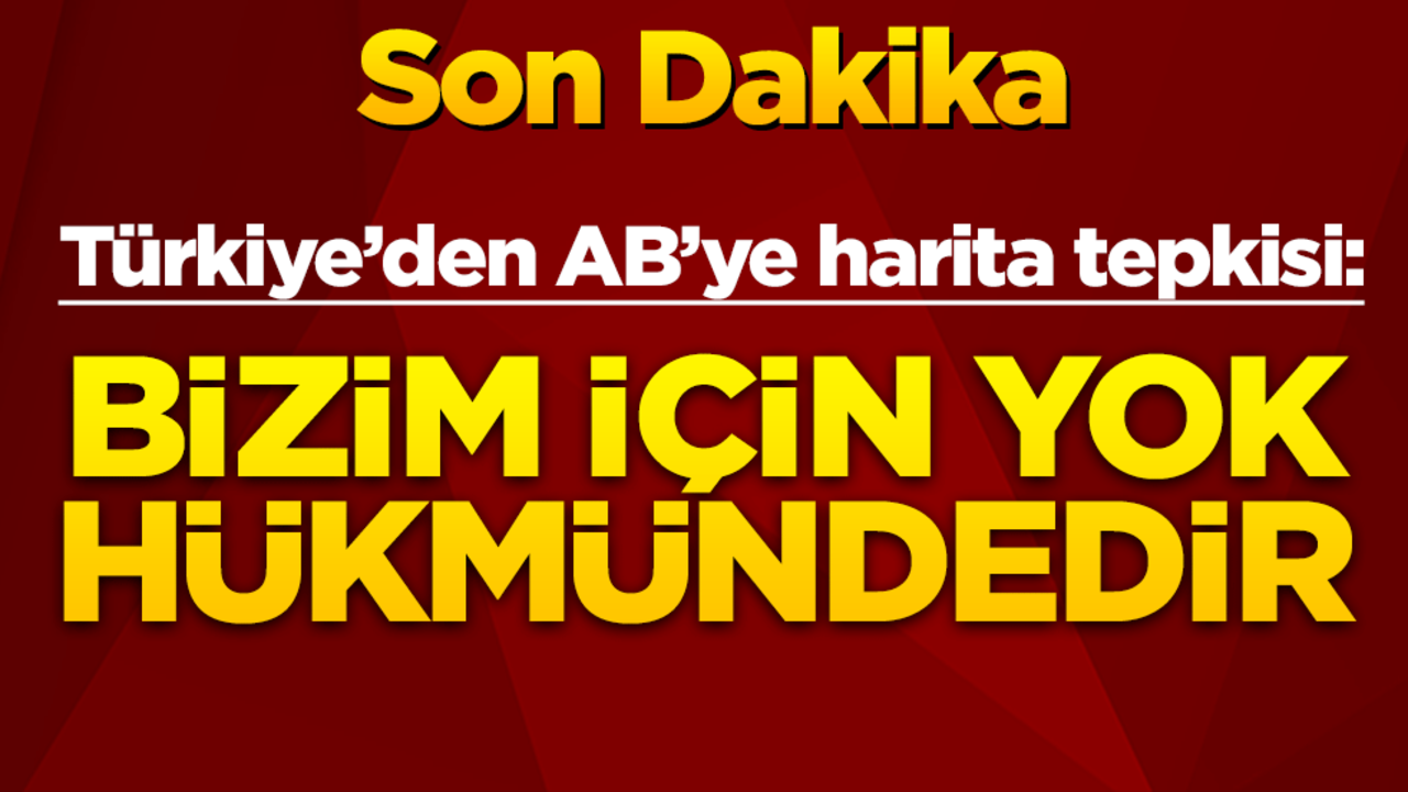 Türkiye'den AB'ye harita tepkisi: Bizim için yok hükmünde