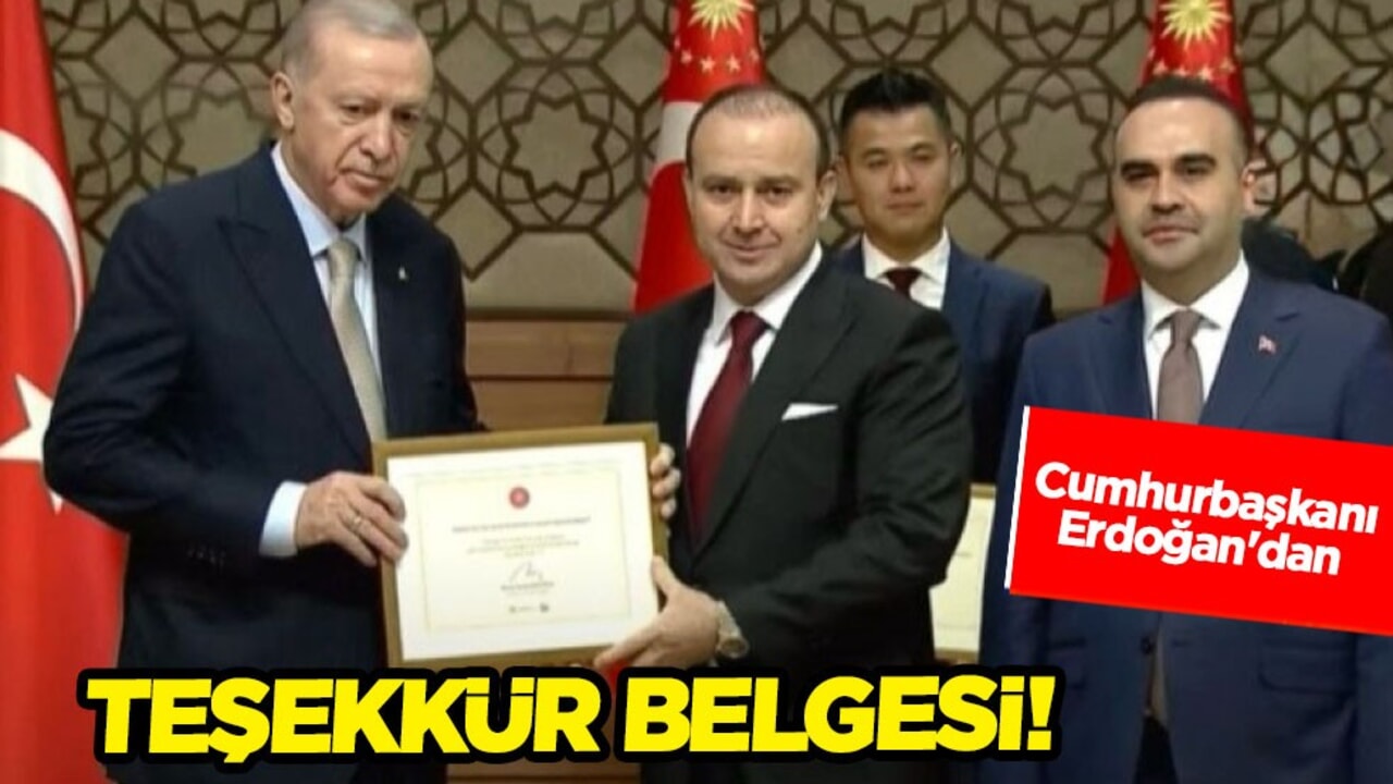 Türkiye'nin ünlü tekstil şirketine Başkan Erdoğan teşekkür belgesi takdim etti!