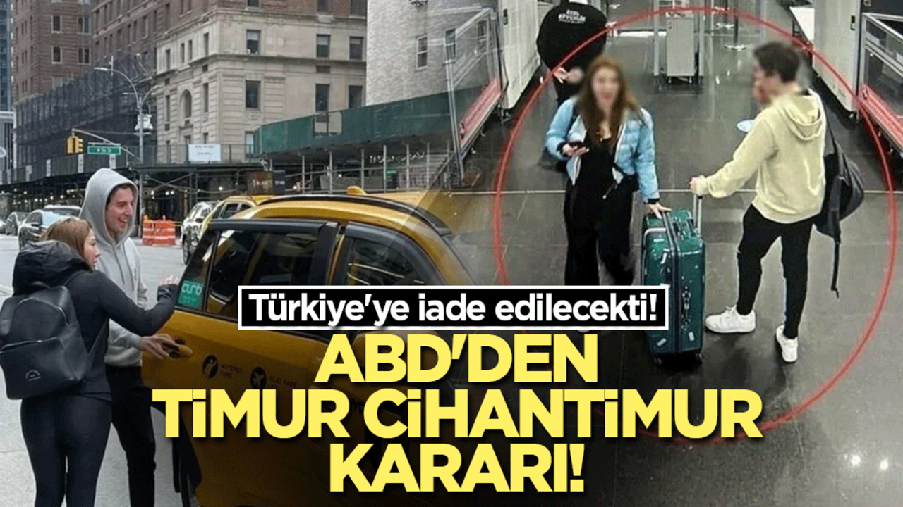 Türkiye'ye iade edilecekti! ABD'den son dakika Timur Cihantimur kararı!