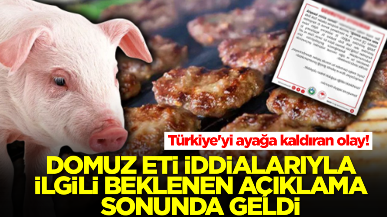 Türkiye'yi ayağa kaldıran olay! Domuz eti iddialarıyla ilgili beklenen açıklama sonunda geldi