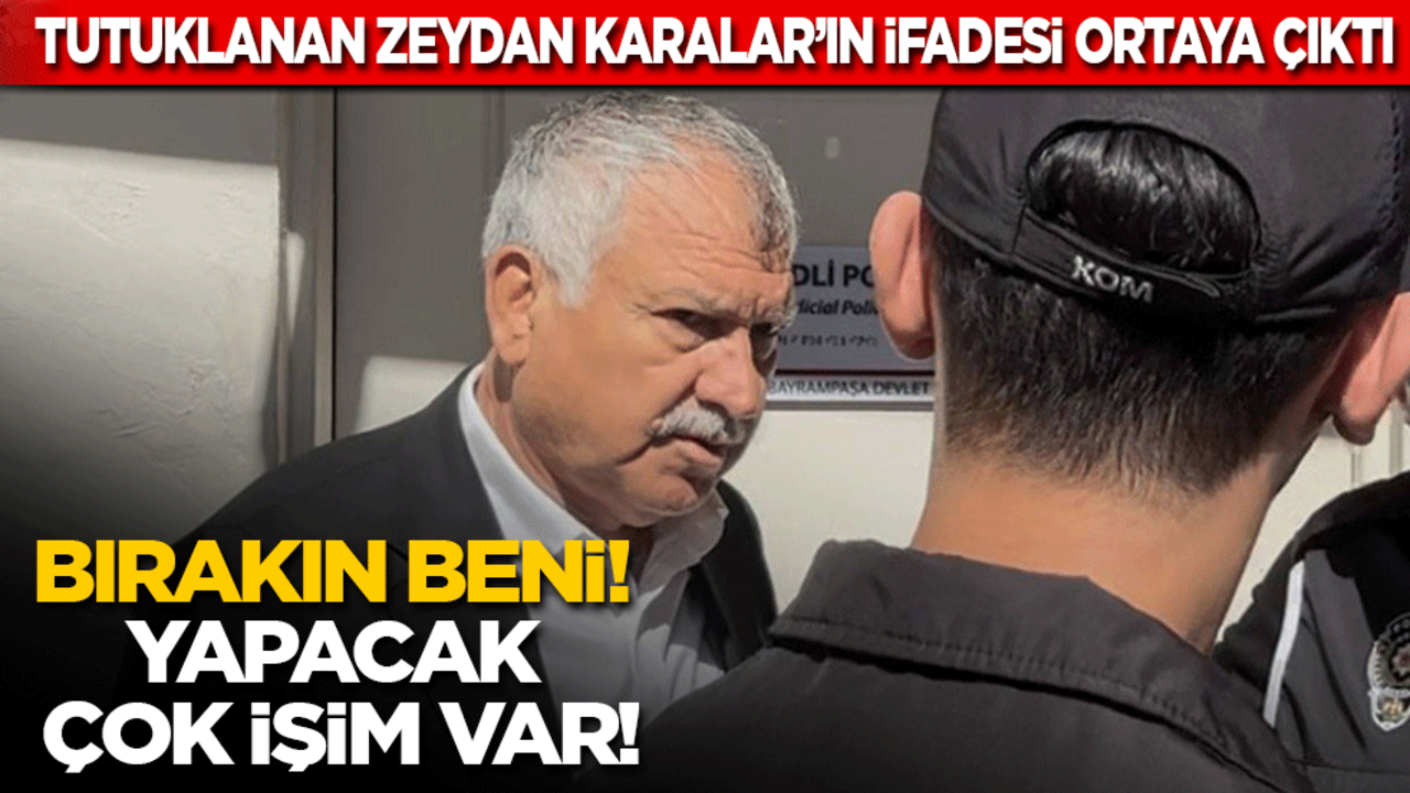 Tutuklanan Zeydan Karalar’ın ifadesi ortaya çıktı: Yapacak çok işim var!