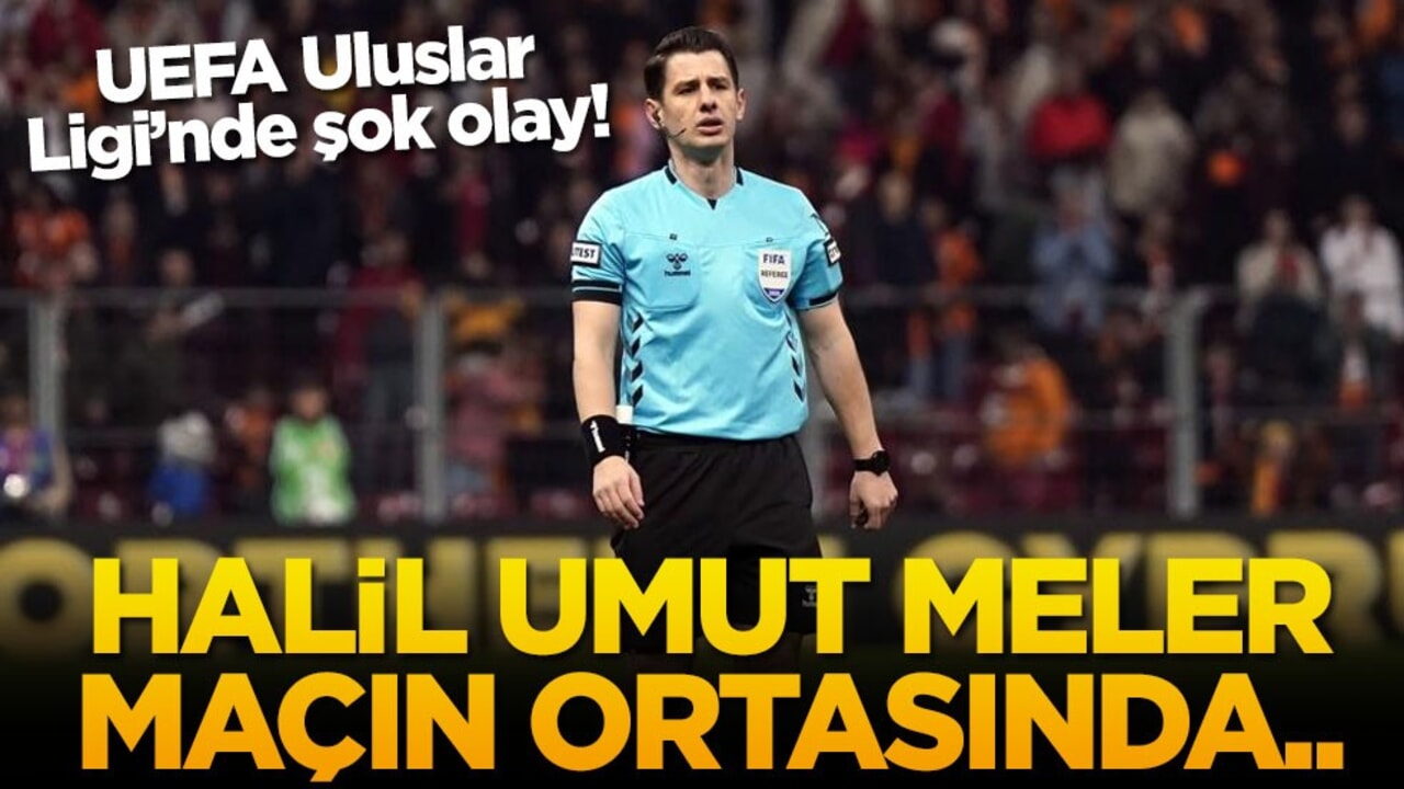 UEFA Uluslar Ligi’nde şok olay! Halil Umut Meler maçın ortasında...