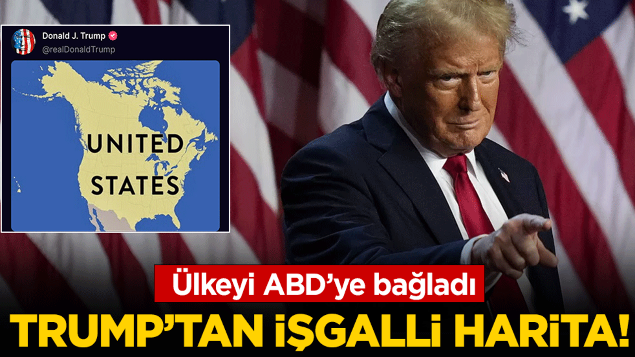 Ülkeyi ABD'ye bağladı: Trump'tan işgalli harita!