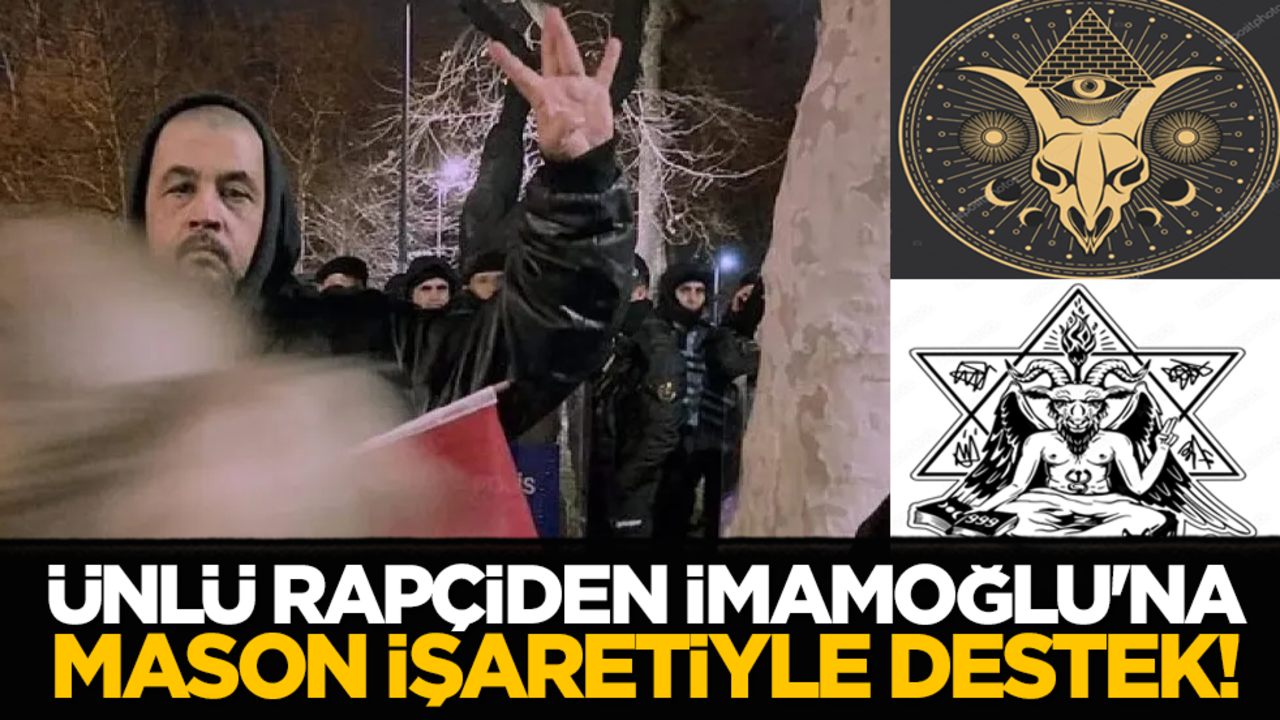 Ünlü rapçiden İmamoğlu'na mason işaretiyle destek!