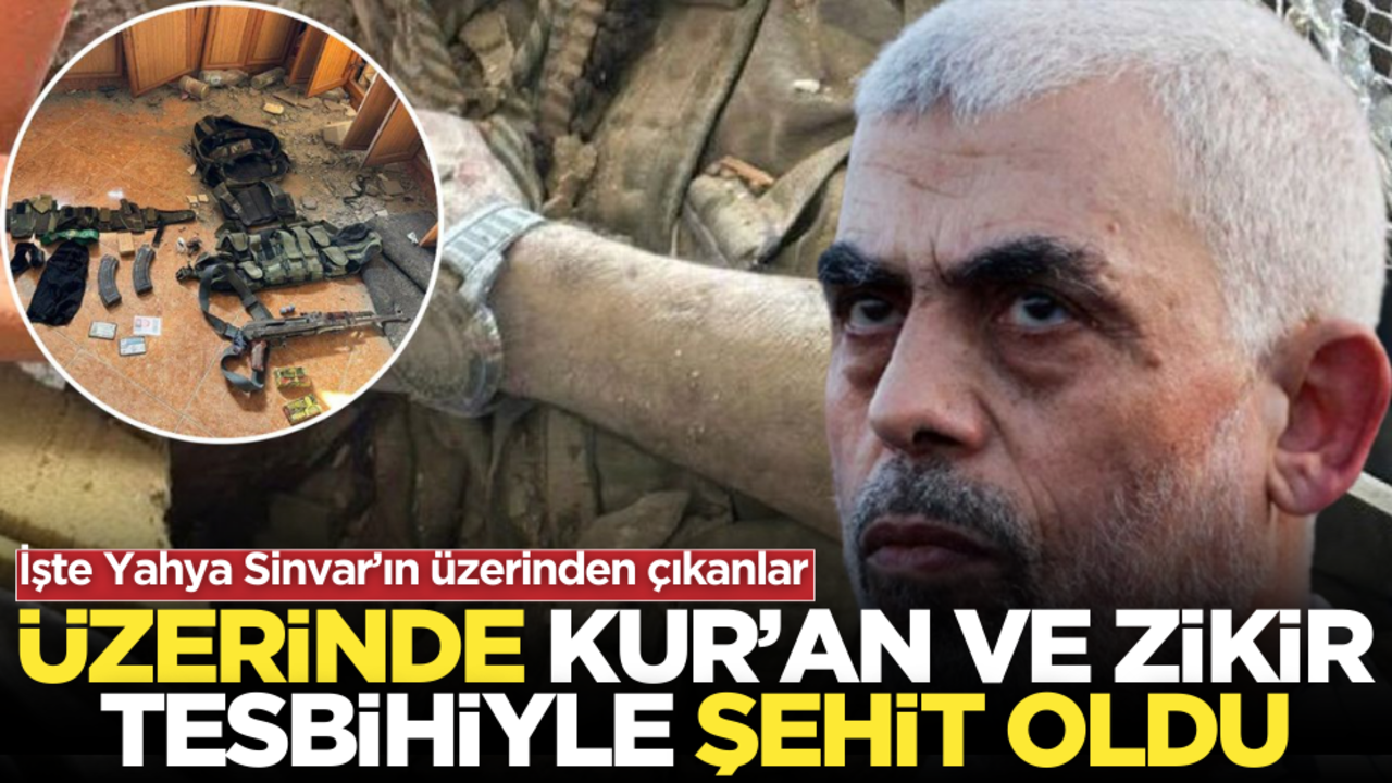 Üzerinde zikir tesbihiyle şehit oldu! İşte Yahya Sinvar’ın üzerinden çıkanlar