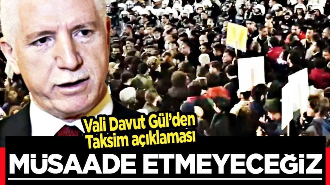 Vali Davut Gül'den 'Taksim' açıklaması: CHP'ye sert Filistin tepkisi! Haberi böyle duyurdu