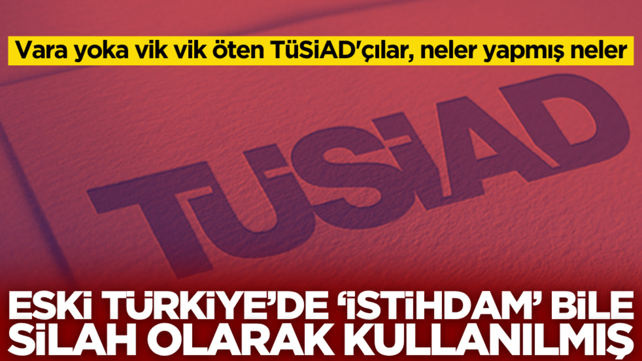 Vara yoka vik vik öten TÜSİAD'çılar, neler yapmış neler… Eski Türkiye'de "istihdam" bile silah olarak kullanılmış!