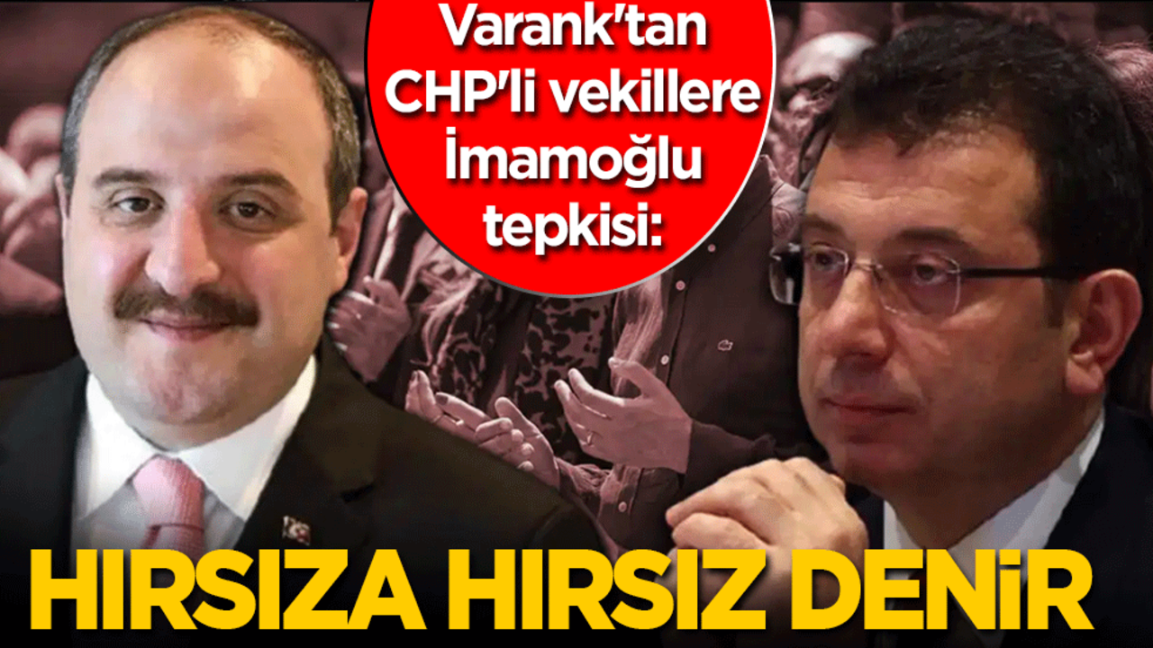 Varank'tan CHP'li vekillere İmamoğlu tepkisi: Bizde hırsıza hırsız denir!