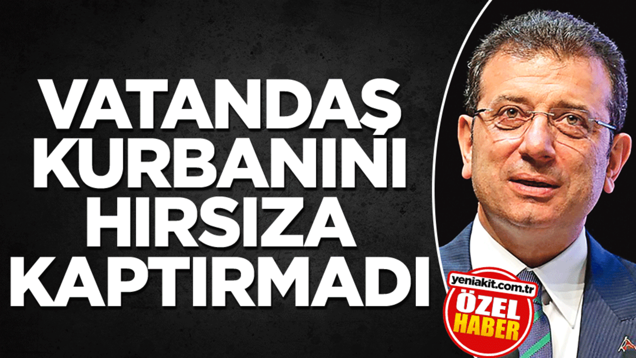 Vatandaş kurbanını hırsızlara kaptırmadı