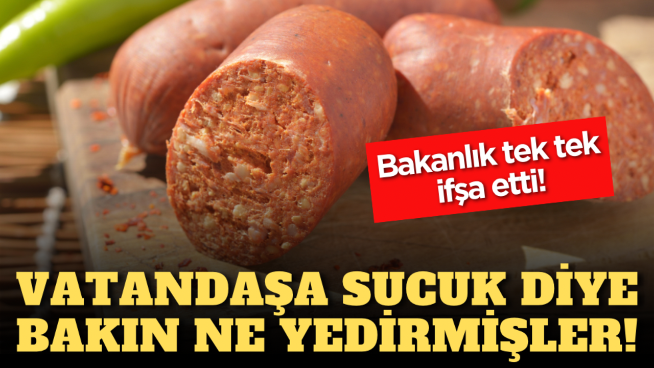 Vatandaşa sucuk diye ne yedirmişler: Bakanlık tek tek ifşa etti!