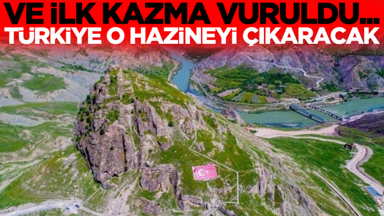 Ve ilk kazma vuruldu: Türkiye o hazineyi çıkaracak