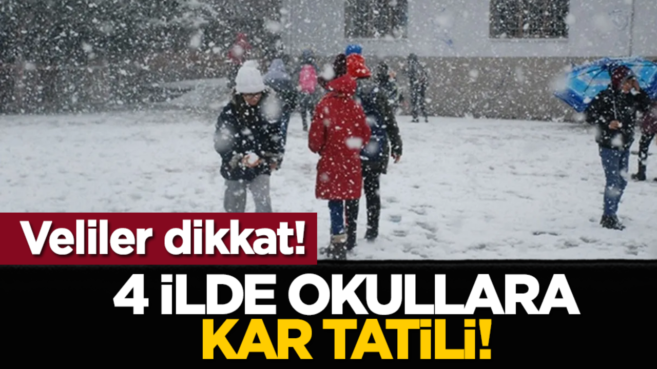 Veliler dikkat! 4 ilde okullara kar tatili!